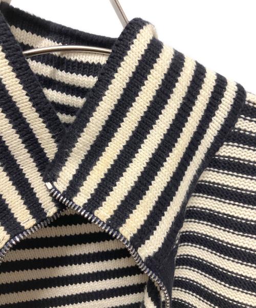 GUCCI（グッチ）GUCCI (グッチ) GGボーダージャガード Cotton Zip Knit Jacket ホワイト サイズ:Mの古着・服飾アイテム