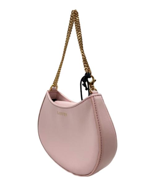 LANVIN（ランバン）LANVIN (ライバン) カーブ チェーン リンク ミニ ショルダー バッグ ライトピンクの古着・服飾アイテム