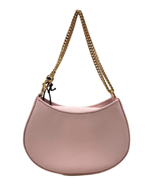 LANVIN（ランバン）LANVIN (ライバン) カーブ チェーン リンク ミニ ショルダー バッグ ライトピンクの古着・服飾アイテム