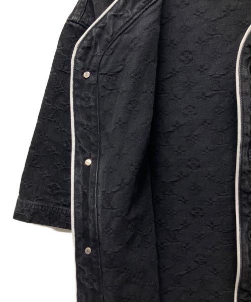 LOUIS VUITTON（ルイ ヴィトン）LOUIS VUITTON (ルイ ヴィトン) 23AW モノグラム コットン デニムベースボールシャツ ブラック サイズ:XXLの古着・服飾アイテム