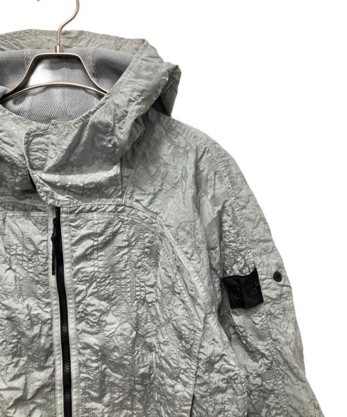 STONE ISLAND（ストーンアイランド）STONE ISLAND (ストーンアイランド) テクスチャードウィンドブレーカー ライトグレー サイズ:Mの古着・服飾アイテム