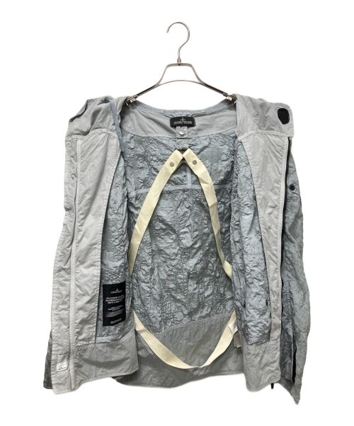 STONE ISLAND（ストーンアイランド）STONE ISLAND (ストーンアイランド) テクスチャードウィンドブレーカー ライトグレー サイズ:Mの古着・服飾アイテム