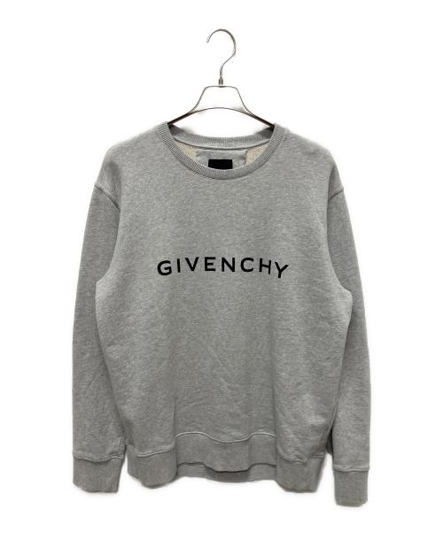 GIVENCHY（ジバンシィ）GIVENCHY (ジバンシィ) ブランドロゴ スリムフィット スウェットシャツ/トレーナー グレー サイズ:Lの古着・服飾アイテム