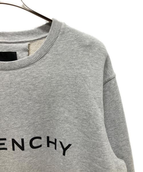 GIVENCHY（ジバンシィ）GIVENCHY (ジバンシィ) ブランドロゴ スリムフィット スウェットシャツ/トレーナー グレー サイズ:Lの古着・服飾アイテム