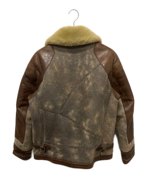 RRL（ダブルアールエル）RRL (ダブルアールエル) D-2ムートンレザージャケット ブラウン サイズ:Mの古着・服飾アイテム