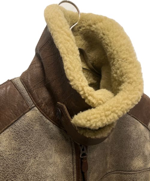 RRL（ダブルアールエル）RRL (ダブルアールエル) D-2ムートンレザージャケット ブラウン サイズ:Mの古着・服飾アイテム