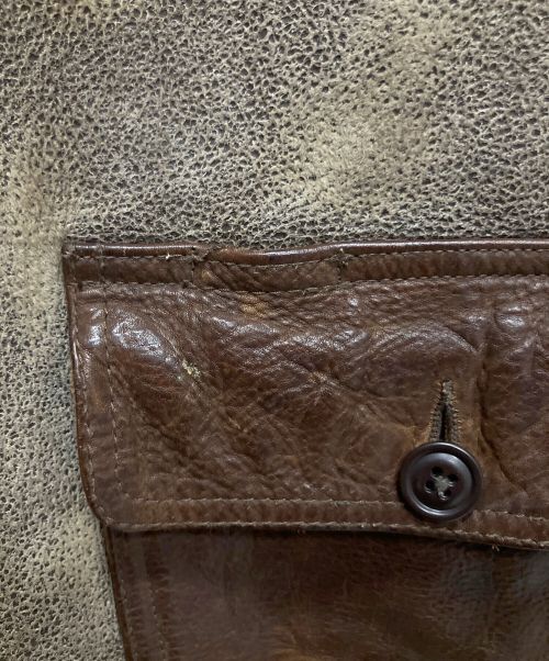 RRL（ダブルアールエル）RRL (ダブルアールエル) D-2ムートンレザージャケット ブラウン サイズ:Mの古着・服飾アイテム