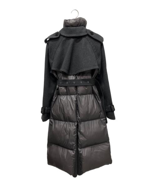sacai（サカイ）sacai (サカイ) 22AW Wool Melton x Padded Coat ウールメルトン パデットコート グレー サイズ:1の古着・服飾アイテム