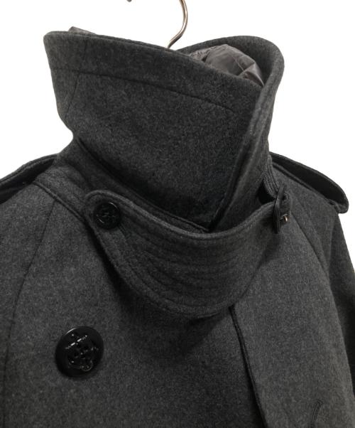 sacai（サカイ）sacai (サカイ) 22AW Wool Melton x Padded Coat ウールメルトン パデットコート グレー サイズ:1の古着・服飾アイテム