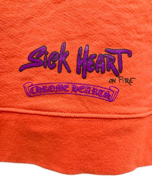 CHROME HEARTS（クロムハーツ）CHROME HEARTS (クロムハーツ) Chrome Hearts × Matty Boy / Sadistic スウェットシャツ オレンジ サイズ:Mの古着・服飾アイテム