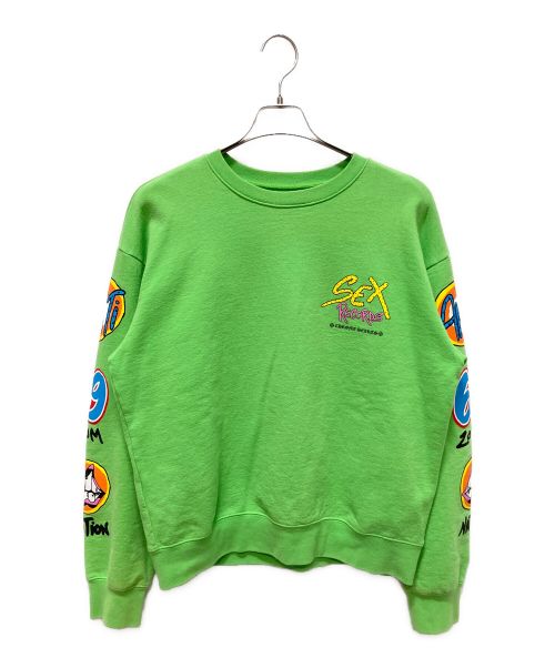 CHROME HEARTS（クロムハーツ）CHROME HEARTS (クロムハーツ) Chrome Hearts × Matty Boy / SEX Records スウェットシャツ ライムグリーン サイズ:Lの古着・服飾アイテム