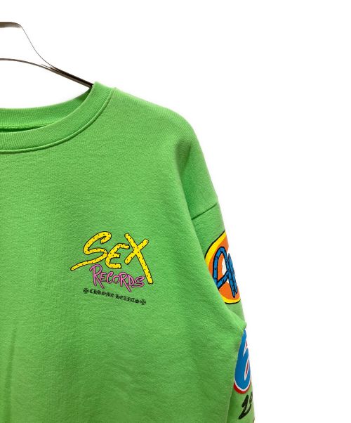 CHROME HEARTS（クロムハーツ）CHROME HEARTS (クロムハーツ) Chrome Hearts × Matty Boy / SEX Records スウェットシャツ ライムグリーン サイズ:Lの古着・服飾アイテム