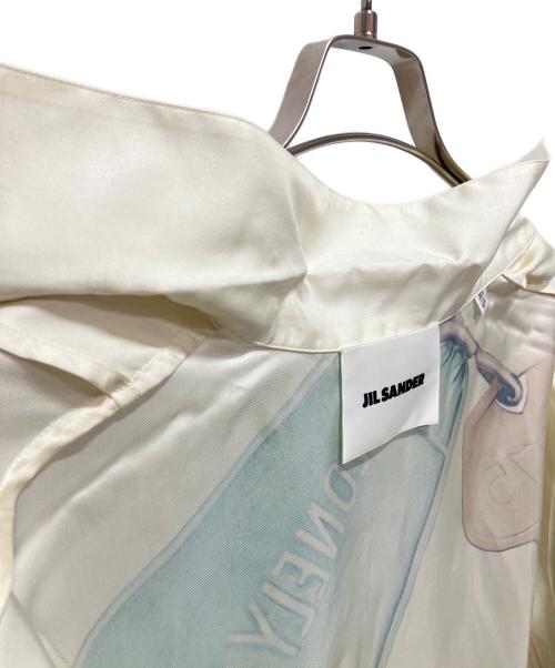 JIL SANDER（ジルサンダー）JIL SANDER (ジルサンダー) ジッポ総柄S/Sシャツ ホワイト サイズ:37の古着・服飾アイテム