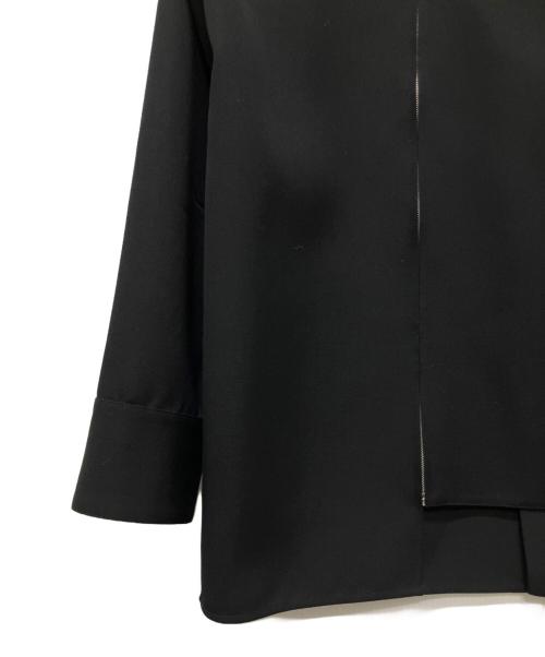 JIL SANDER（ジルサンダー）JIL SANDER (ジルサンダー) ストレートボクシーカットブルゾン ジップアップ シャツジャケット ブラック サイズ:38の古着・服飾アイテム