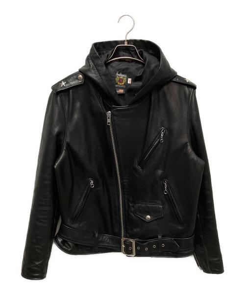 SCHOTT BROS.（ショットブロス）SCHOTT BROS. (ショットブロス) 503HDT HOODED ONESTAR フーデッド ワンスター ライダースジャケット ブラック サイズ:44の古着・服飾アイテム