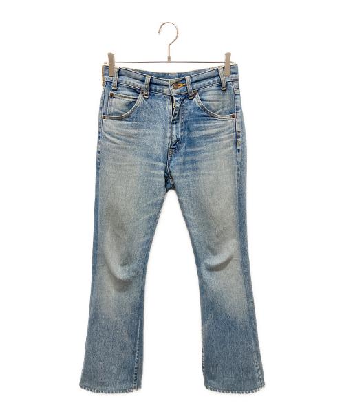 CELINE（セリーヌ）CELINE (セリーヌ) ブロークンツイルコットンフレアデニムパンツ インディゴ サイズ:27の古着・服飾アイテム