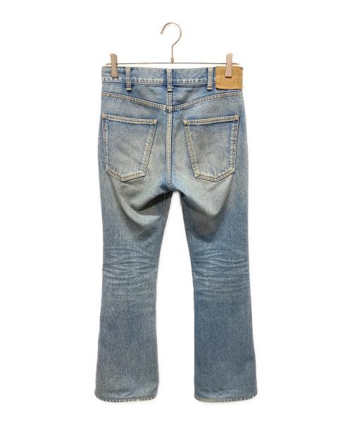 CELINE（セリーヌ）CELINE (セリーヌ) ブロークンツイルコットンフレアデニムパンツ インディゴ サイズ:27の古着・服飾アイテム