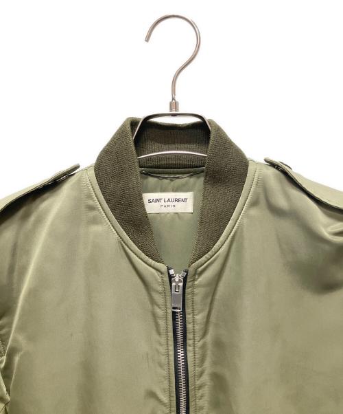 Saint Laurent Paris（サンローランパリ）Saint Laurent Paris (サンローランパリ) 15AW エディ期 クラシック ボンバー MA-1 ジャケット カーキ サイズ:46の古着・服飾アイテム