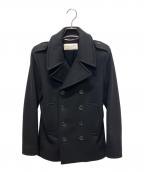 Saint Laurent Parisサンローランパリ）の古着「15AW エディ期 クラシック ウール ピーコート」｜ネイビー