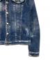 中古・古着 DSQUARED2 (ディースクエアード) ペイント加工クラッシュデニムジャケット インディゴ サイズ:44：25000円