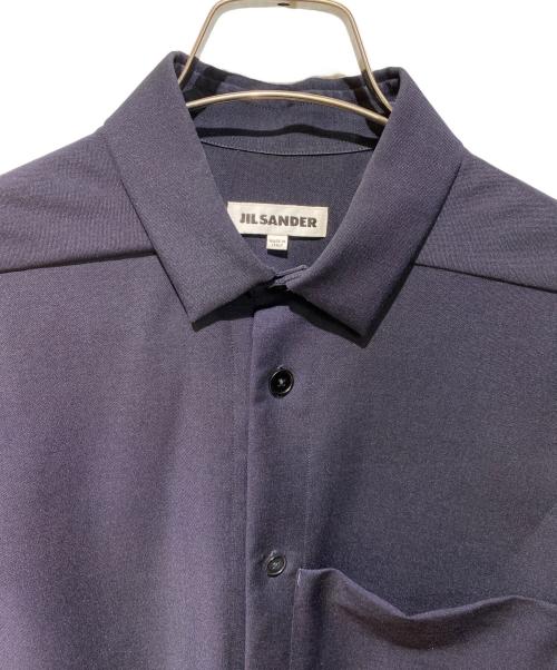 JIL SANDER（ジルサンダー）JIL SANDER (ジルサンダー) ウールクラシックオーバーサイズシャツ ネイビー サイズ:38の古着・服飾アイテム