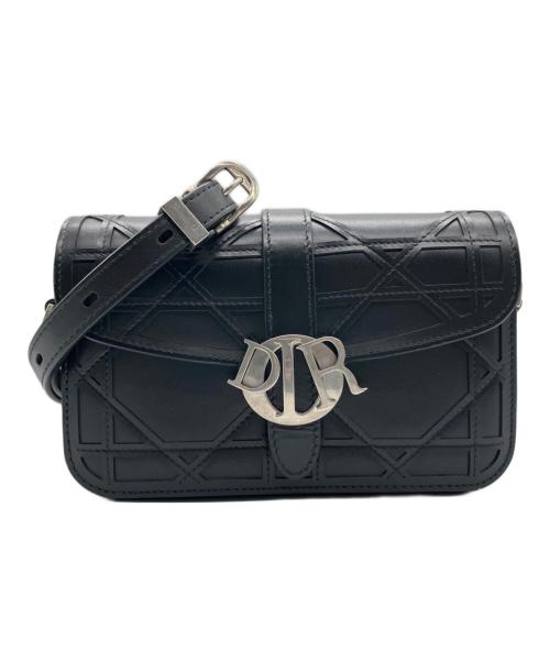 Christian Dior（クリスチャン ディオール）Christian Dior (クリスチャン ディオール) Dior Mini Dior Charm Bag Cannage Cosmo Leather ブラック サイズ:mini/ミニの古着・服飾アイテム