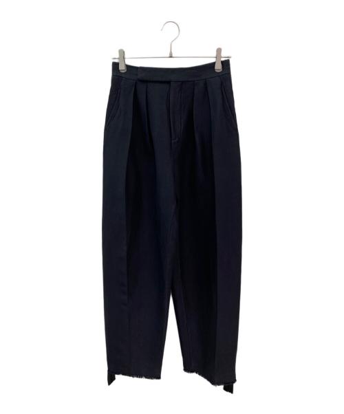 CELINE（セリーヌ）CELINE (セリーヌ) 袴タックシルク混 ワイドパンツ ブラック サイズ:36の古着・服飾アイテム