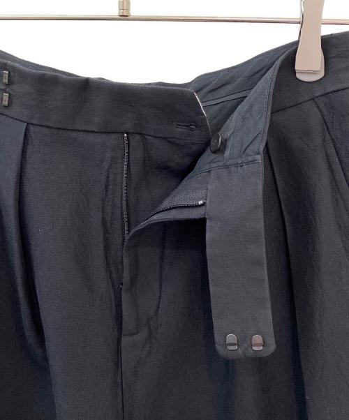 CELINE（セリーヌ）CELINE (セリーヌ) 袴タックシルク混 ワイドパンツ ブラック サイズ:36の古着・服飾アイテム
