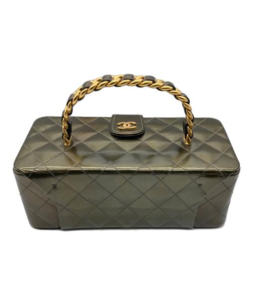 CHANEL（シャネル）CHANEL (シャネル) Vintage チェーンハンドル マトラッセ バニティケース タマムシの古着・服飾アイテム