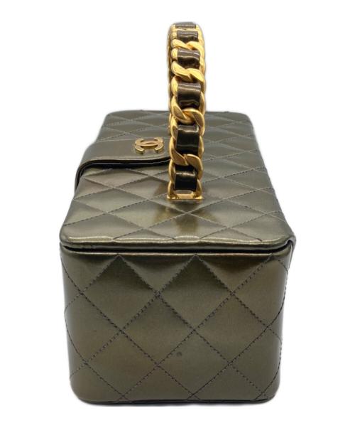 CHANEL（シャネル）CHANEL (シャネル) Vintage チェーンハンドル マトラッセ バニティケース タマムシの古着・服飾アイテム