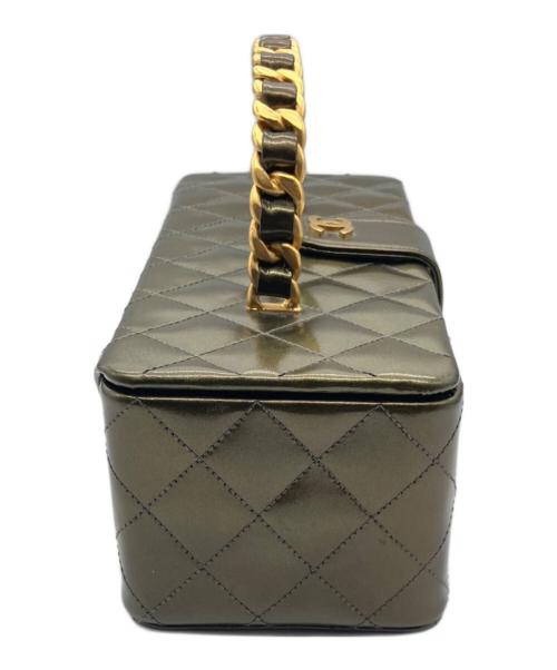 CHANEL（シャネル）CHANEL (シャネル) Vintage チェーンハンドル マトラッセ バニティケース タマムシの古着・服飾アイテム