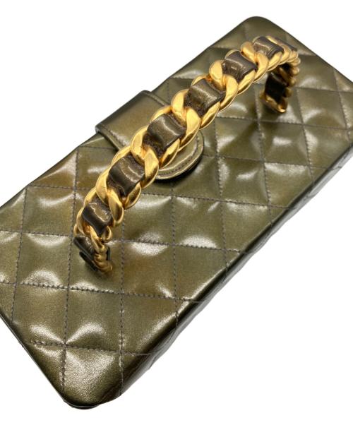 CHANEL（シャネル）CHANEL (シャネル) Vintage チェーンハンドル マトラッセ バニティケース タマムシの古着・服飾アイテム