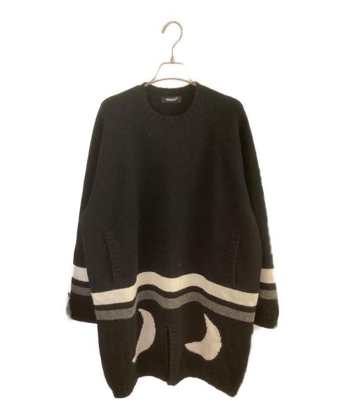UNDERCOVER（アンダーカバー）UNDERCOVER (アンダーカバー) サイドベントポケット付きロングニット ブラック サイズ:2の古着・服飾アイテム