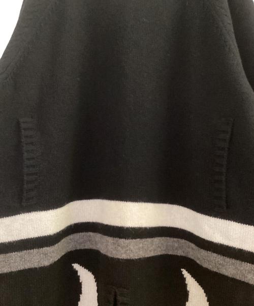 UNDERCOVER（アンダーカバー）UNDERCOVER (アンダーカバー) サイドベントポケット付きロングニット ブラック サイズ:2の古着・服飾アイテム