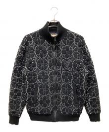 LOUIS VUITTON（ルイ ヴィトン）の古着「ジップスルーモノグラムフラワーブルゾン/ジップジャケット」｜ブラック