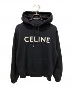 CELINEセリーヌ）の古着「ロゴ ルーズフーディー」｜ブラック
