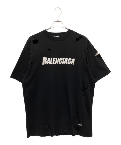 BALENCIAGA（バレンシアガ）BALENCIAGA (バレンシアガ) DESTROYED BOXY FIT ブラック サイズ:XXSの古着・服飾アイテム