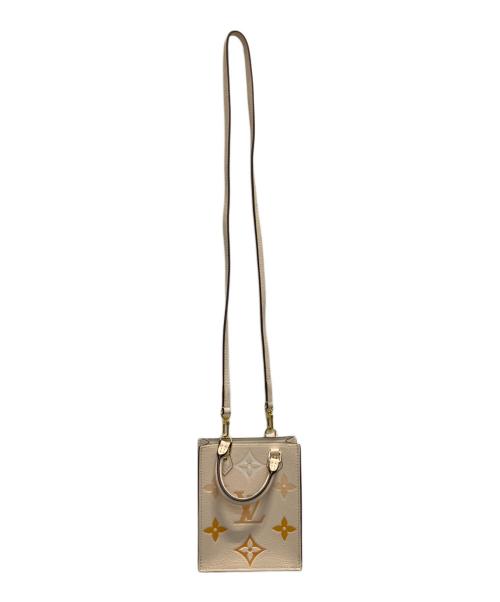 LOUIS VUITTON（ルイ ヴィトン）LOUIS VUITTON (ルイ ヴィトン) モノグラム・アンプラント プティット サックプラ M80449 アイボリーの古着・服飾アイテム