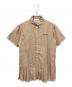 MIU MIU（ミュウミュウ）の古着「MIU MIU Short-Sleeved Dresses ショートスリーブ チェック プリーツ ドレス」｜ブラウン