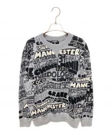 CHANEL（シャネル）の古着「24AW P77 ココ グラフィティ クルーネックニット プルオーバー」｜グレー
