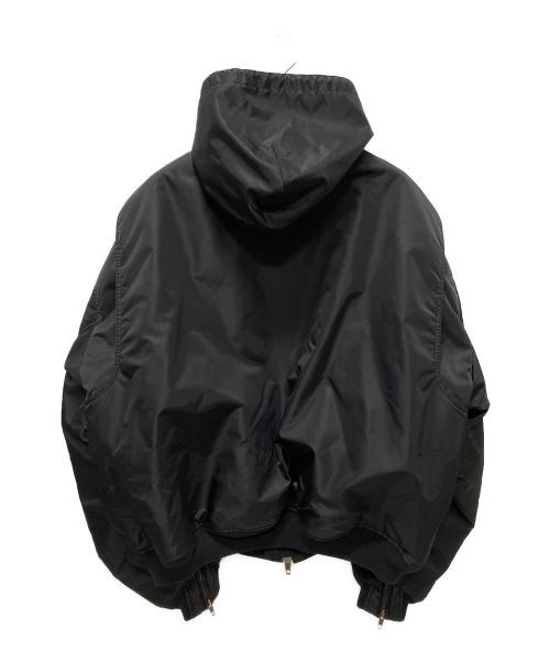 BALENCIAGA（バレンシアガ）BALENCIAGA (バレンシアガ) 22SS フーデッド MA-1 ブルゾン ブラック サイズ:1の古着・服飾アイテム