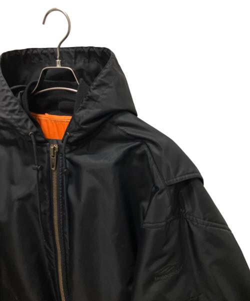 BALENCIAGA（バレンシアガ）BALENCIAGA (バレンシアガ) 22SS フーデッド MA-1 ブルゾン ブラック サイズ:1の古着・服飾アイテム