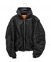BALENCIAGA（バレンシアガ）の古着「22SS フーデッド MA-1 ブルゾン」｜ブラック