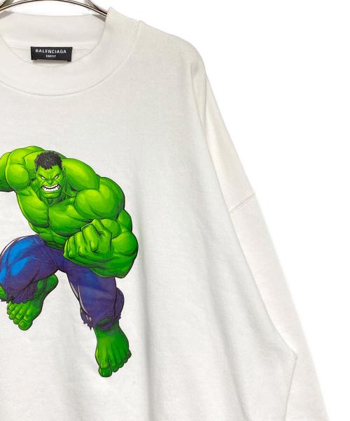 BALENCIAGA（バレンシアガ）BALENCIAGA (バレンシアガ) MARVEL (マーベル) ロゴスウェット ホワイト サイズ:Sの古着・服飾アイテム