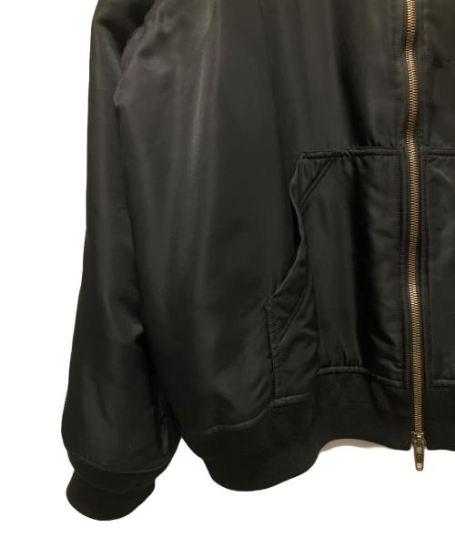 BALENCIAGA（バレンシアガ）BALENCIAGA (バレンシアガ) 22AW ロゴ刺繍フーデッド ボンバーブルゾン ブラック サイズ:Sの古着・服飾アイテム