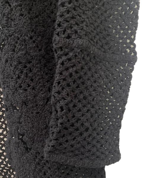 Ameri（アメリ）Ameri (アメリ) CROCHET LIKE FLOWER LONG TOP ブラック サイズ:Freeの古着・服飾アイテム