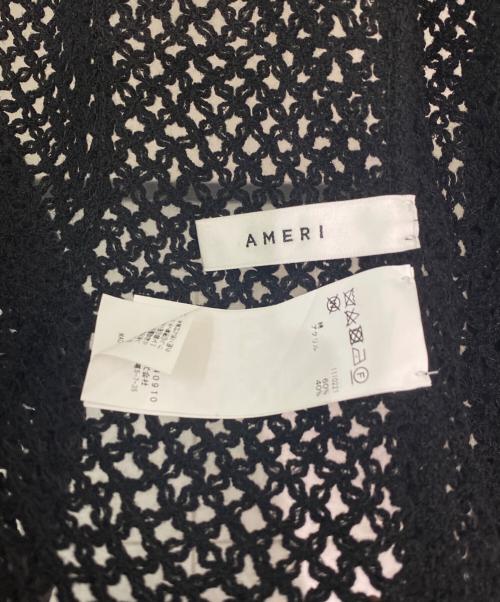 Ameri（アメリ）Ameri (アメリ) CROCHET LIKE FLOWER LONG TOP ブラック サイズ:Freeの古着・服飾アイテム