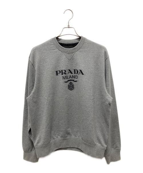 PRADA（プラダ）PRADA (プラダ) ロゴスウェット グレー サイズ:Lの古着・服飾アイテム