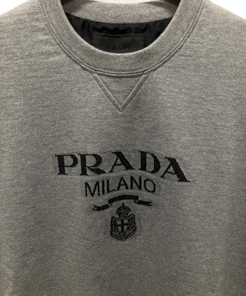 PRADA（プラダ）PRADA (プラダ) ロゴスウェット グレー サイズ:Lの古着・服飾アイテム