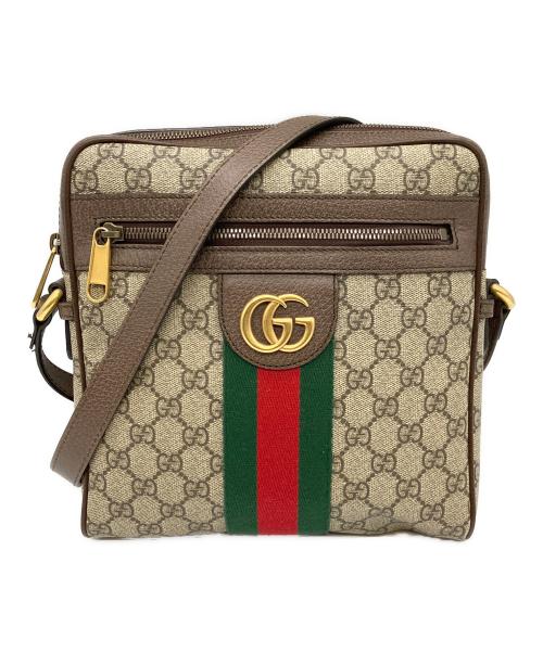 GUCCI（グッチ）GUCCI (グッチ) オフィディア GGスモール メッセンジャーバッグ ベージュ×ブラウンの古着・服飾アイテム